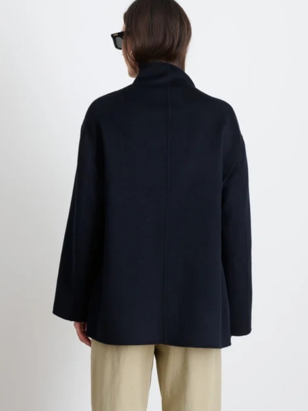 Alex Mill SOPHIA BLACK WOOL Coat SIZE L NWOT - Picture 5 of 16